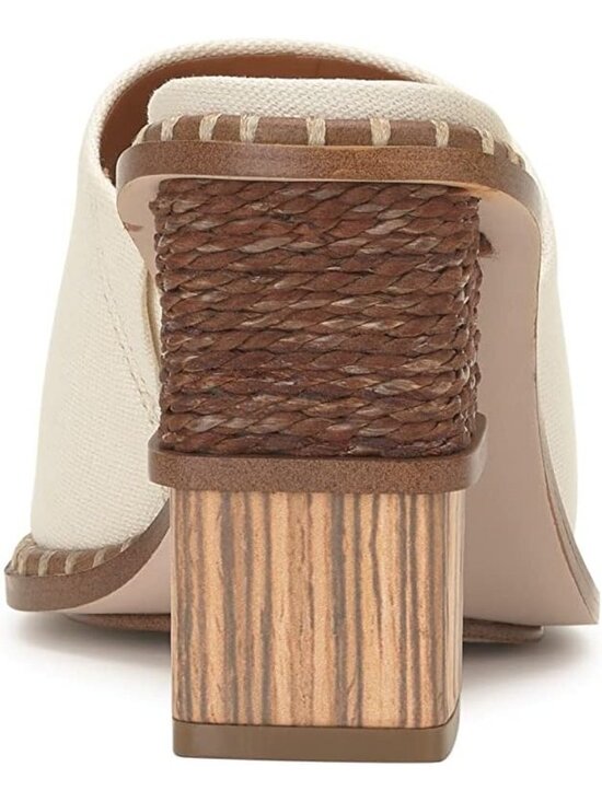Jessica Simpson Size 10M Sandals Lendrila High Heel Mule Ivory Slip-On Stylish